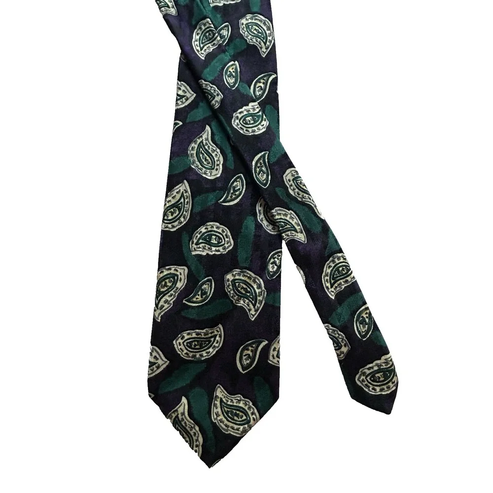 Robert Talbott‎ Studio for Nordstrom Silk Tie Paisley Hand-Sewn USA 3.5
